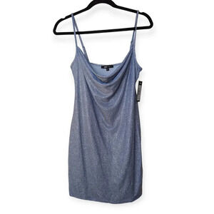 Jump Apparel Mini Dress Light Blue Glitter Club Eras Tour Cocktail Dress